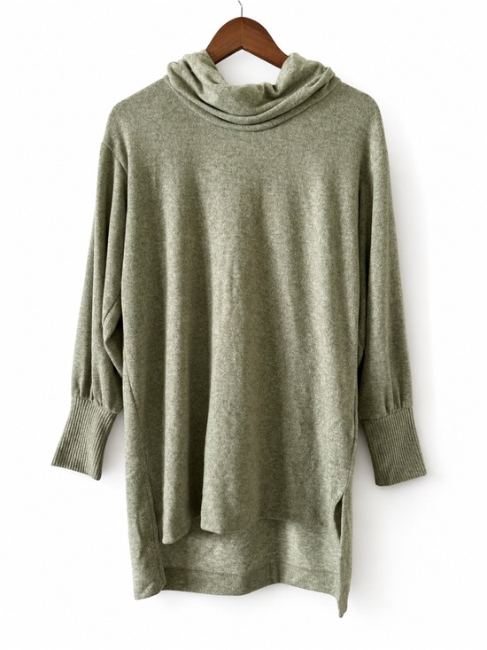 Anthropologie Sweaters - Anthropologie Maeve Olive Cowl-Neck Pullover Sweater Size S